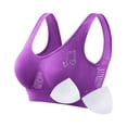 thumbnail image 2 of LangJing Sports Bras for Women, Women Seamless Sports Bra Wirefree Yoga Bra With Removable Pads Purple,L, 2 of 5