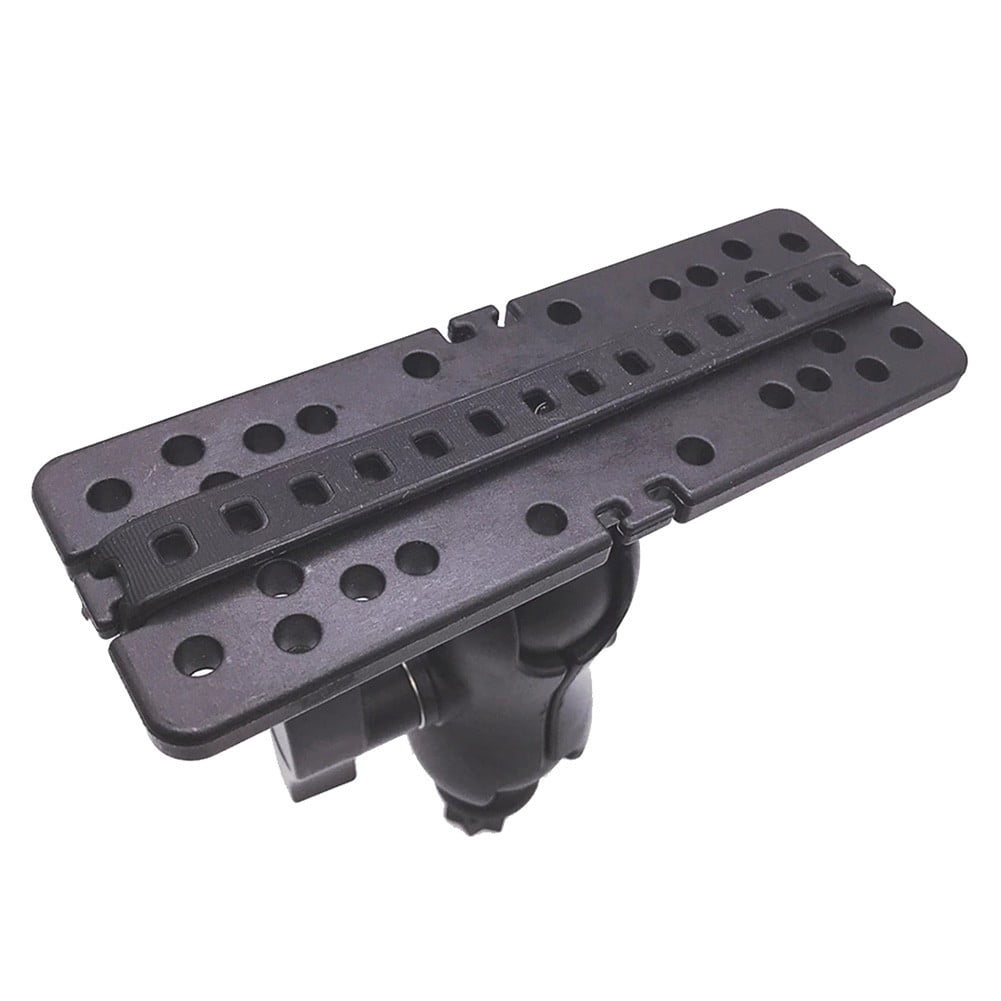 YAAQII for Kayak Fish Finder Mount Bracket Accessory - for General Adjustable Holder for Navigation Devices, Large Ball Design, Smooth Motion Range, DIY Base Socket, Black Nylon & Silicone