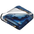 thumbnail image 2 of Cauagu Navy Blue Marble Pattern Flannel Bed Blankets,Fleece Blanket Comfortable Air Conditioning Blanket for Sofa Bed Travel Couch & Living Room -60"x50", 2 of 8