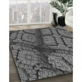 thumbnail image 3 of Ahgly Company Machine Washable Indoor Square Transitional Dark Gray Black Area Rugs, 4' Square, 3 of 7