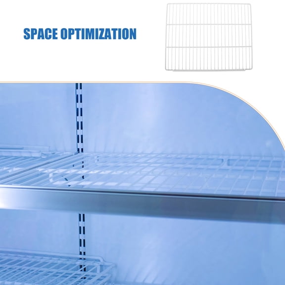 KONTONTY White Freezer Shelf Organizer Rack for Refrigerator Storage and Easy Cleaning