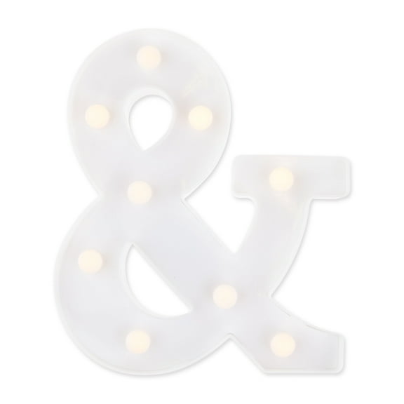 Warm White Battery-Operated Symbol "&" Light-Up Decoration, 8.5", by Way To Celebrate
