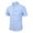 Light Blue, variant on Men's Plaid Short Sleeve Shirt Casual Button Down Summer Outdoor Stylish Top Black L