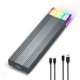 thumbnail image 1 of M.2 NVMe SATA SSD Case 5/10Gbps RGB Caja de disco duro para 2230/2242/2260/2280 SSD Hugtrwg Para estrenar, 1 of 9