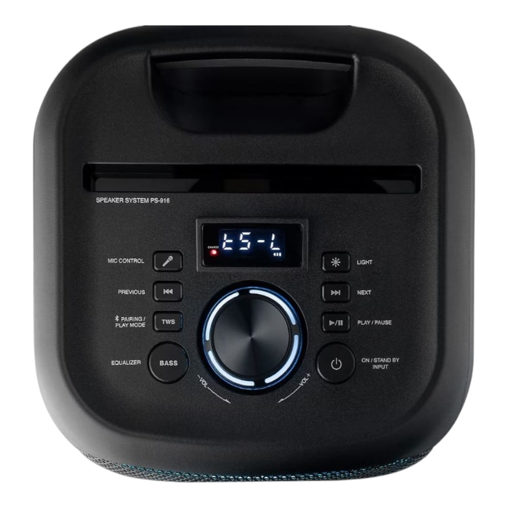 Sharp, 8", Bluetooth, Portable Party Speaker, 400W, Peak Power, 2-Pack, Black, PS-916