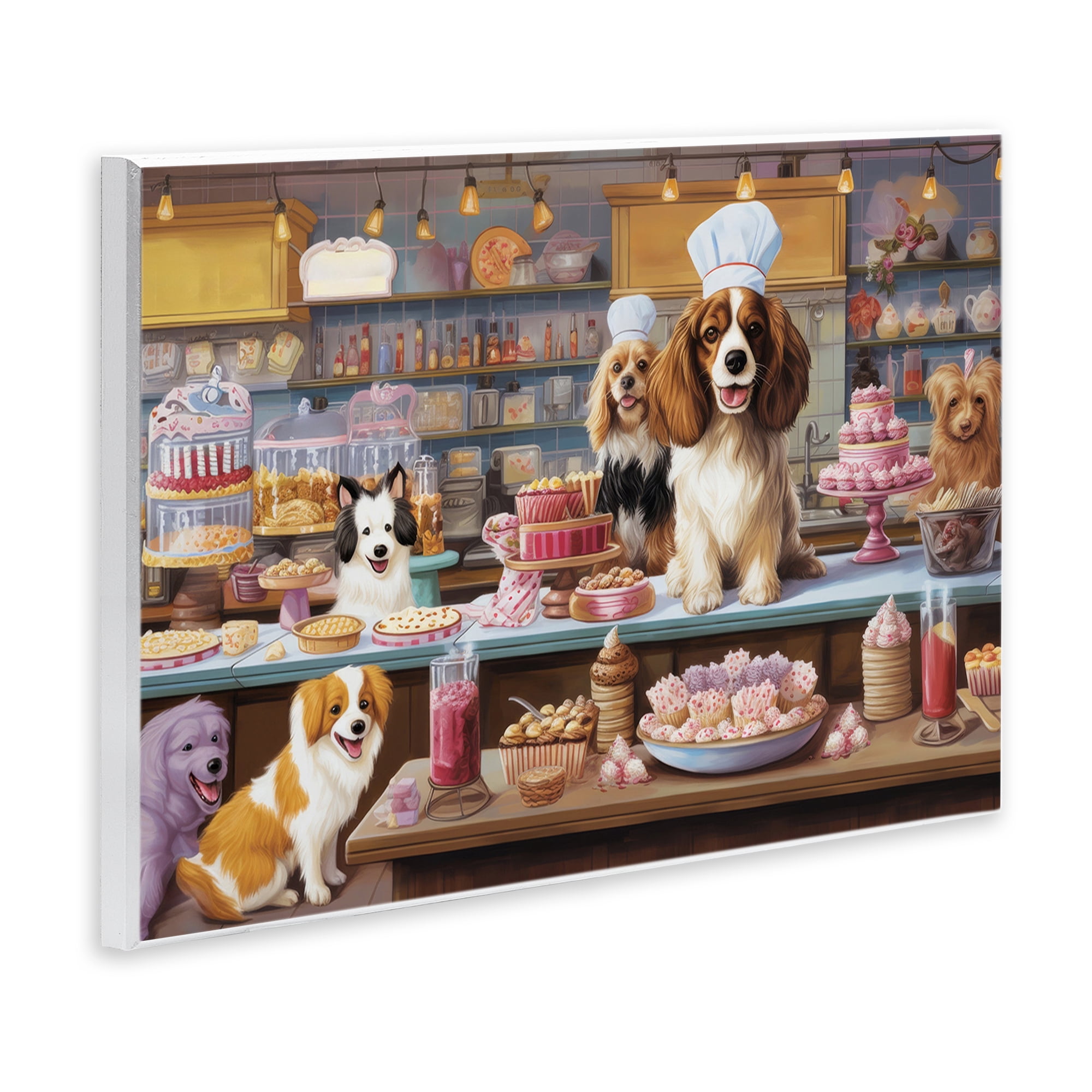 Stupell Industries Sweet Treats Pastry Dogs Food & Beverage Painting Unframed Art Print Wall Art, 19 x 13