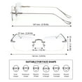 thumbnail image 5 of TERAISE Frameless Metal Reading Glasses for Men/Women Blue Light Blocking -Rimless Fashion Comfortable Computer Eyeglasses（Silver-150）, 5 of 6