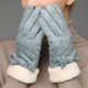 thumbnail image 1 of Guantes de gamuza para mujer, cálidos, acolchados, de terciopelo, resistentes al frío, para conducir y montar a caballo, bonitos, con pantalla táctil, para estudiantes, 1 of 6