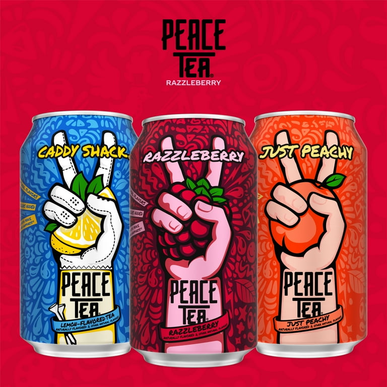 Peace Tea, Iced Tea, 12 fl oz, Razzleberry 12 Pack - Walmart.com