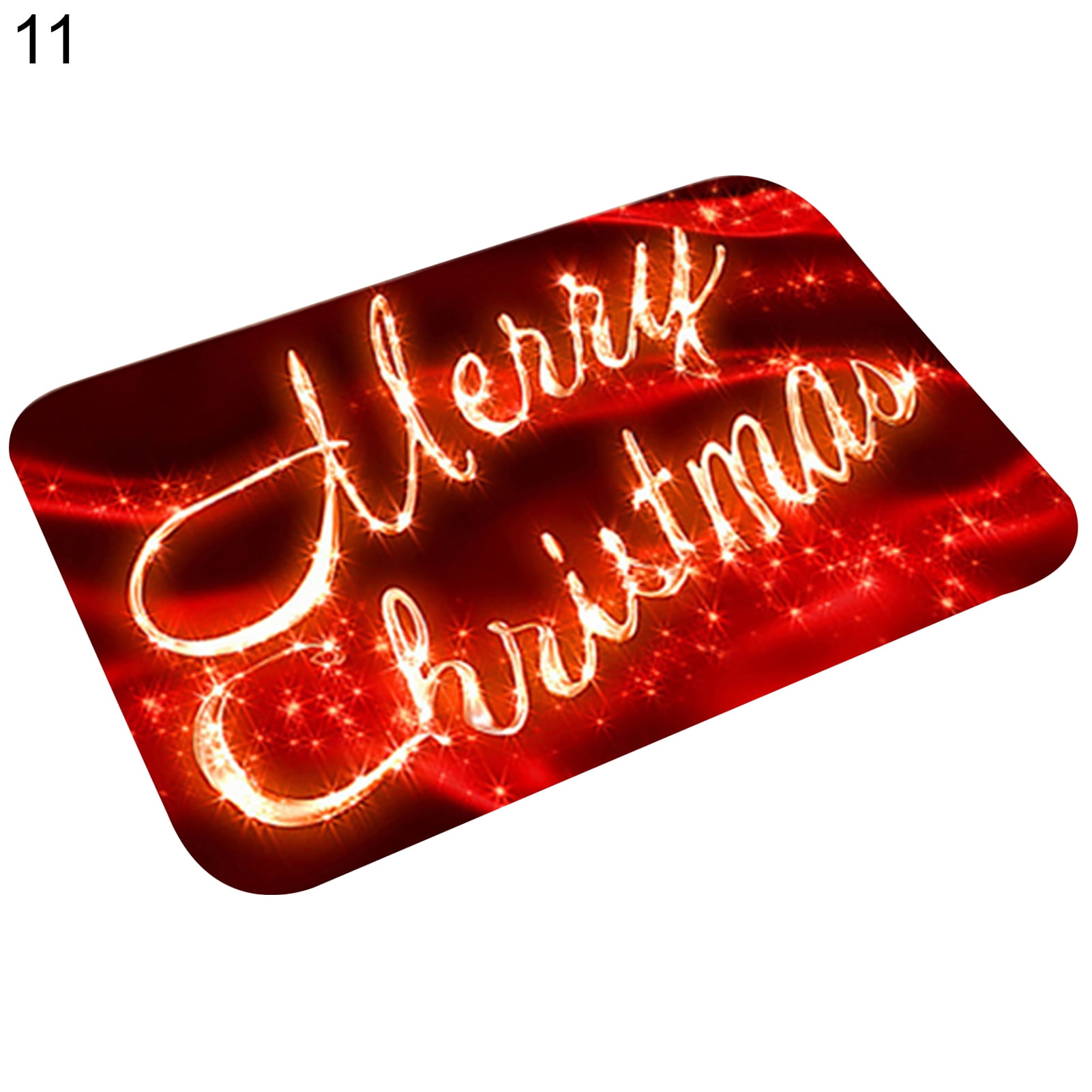 TOPOINT Christmas Plaid Door Mats Xmas Tree Winter Floor Mat Indoor Outdoor Entrance Bathroom