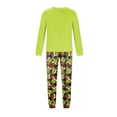 thumbnail image 5 of Moonsky Christmas Family Matching Green Long Sleeve Tops+ Pants 2 Piece Pajamas Set, Christmas Print Christmas Paj Christmas Wreath Prints For Family Autumn and Winter#Men L, 5 of 5