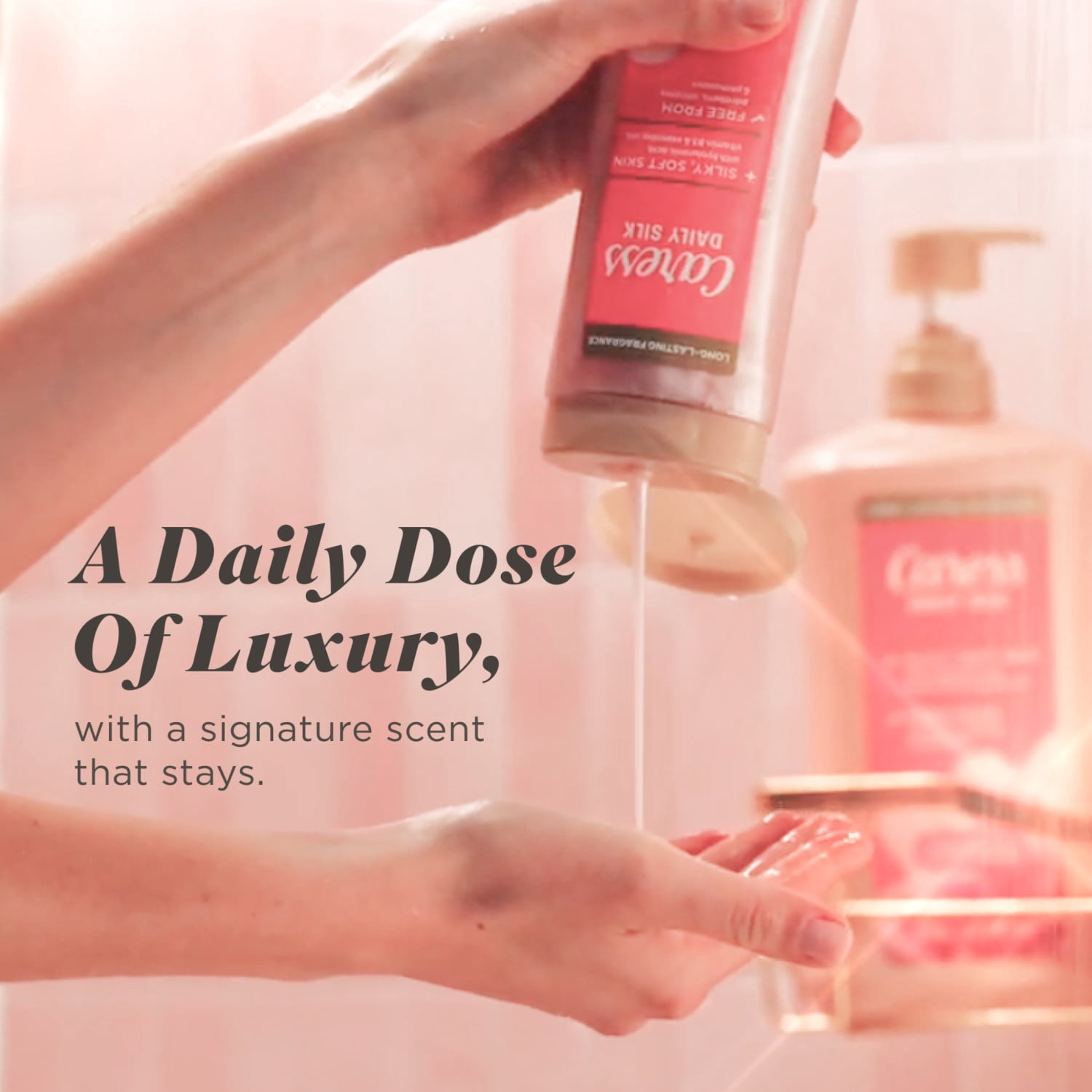 Caress Daily Silk Body Wash, Moisturizing Body Soap - Hyaluronic Acid, Vitamin B3, 20 oz