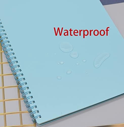 Tekola Spiral Notebook, 4 Pcs 8.3 Inch x 5.9 Inch A5 Thick Plastic Hardcover 7mm College Ruled 4 Color 80 Sheets -160 Pages Journals for Study and Notes (4)