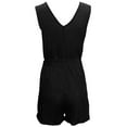 thumbnail image 6 of Womens Casual V Neck Bow Pocket Sleeveless Shorts Wide Shorts Jumpsuits Rompers Bod Suit Body Suit Wedding Guest Outfit for Women Corset Jumpsuits for Women Lace Back Jumpsuit Women Rompers Summer, 6 of 6