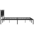 thumbnail image 2 of Pemberly Row Rectangular 76.0 x 80.0 Steel Bed Frame in Black, 2 of 10
