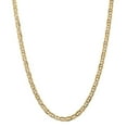 thumbnail image 1 of Real 14kt Yellow Gold 5.25mm Concave Anchor Chain; 20 inch; Lobster Clasp; for Adults and Teens; for Women and Men, 1 of 5