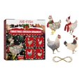 thumbnail image 1 of 4 piezas de adorno de gota de Navidad de pollo, decoración colgante de madera, recuerdo de fiesta (A), 1 of 4
