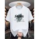 thumbnail image 1 of Men'S Casual Crew Neck T-Shirt with Dream Print, 100% Polyester Knit Fabric, Slight Stretch, Summer Short-Sleeve Top, Regular Fit, 180gsm - Fashionable Everyday Wear, 1 of 6