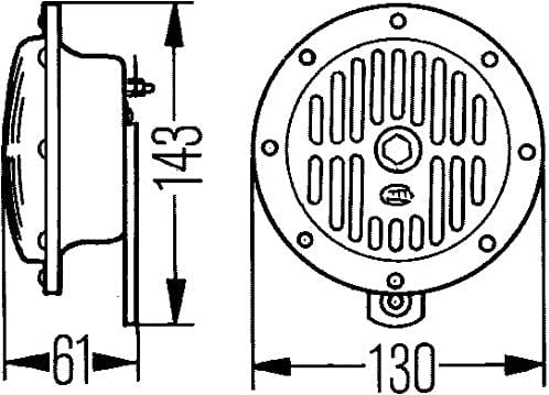 HELLA 004811031 OE Replacement Horn