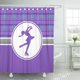 thumbnail image 1 of Cortina de Ducha Personalizada ABPHQTO Patinadora artística a Cuadros Morado 160x180 cm, 1 of 1