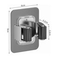thumbnail image 1 of Self-Adhesive Mop Holder Clips Stainless Steel Mop Broom Hanger Hook Waterproof Rack with Screw Kitchen Bathroom Organizer Shelf, 1 of 6