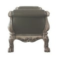 thumbnail image 3 of Faux Leather Bench with Claw Feet and Rolled Armrest Antique White, 3 of 5