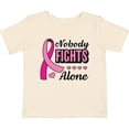 thumbnail image 3 of Inktastic Breast Cancer Awareness Nobody Fights Alone Pink Ribbon Boys or Girls Baby T-Shirt, 3 of 5