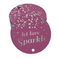 thumbnail image 1 of Inkdotpot Silver Foil Paper Hang Tags Let Love Sparkle Wedding Favor Tags 50 Pieces, 1 of 7