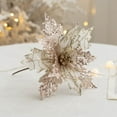 thumbnail image 6 of PRETXORVE Christmas Decorations, Christmas Ornaments, Year High Adhesive Powder Simulation Christmas Flower Golden Champagne Burgundy Decoration Flower Christmas Tree Decoration, 6 of 6