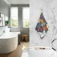 thumbnail image 2 of Yayeee 2 Pack Hand Towels for Bathroom 100% Cotton 16" x 28" Soft Absorbent Kitchen Towel, Bright Colorful Flowers Pattern, 2 of 7