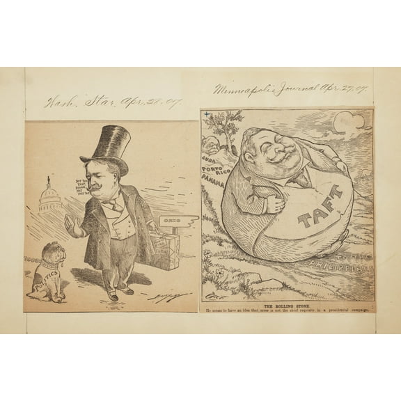 Print: Political Cartoons Related To Secretary Of War William H. Taft