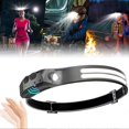 thumbnail image 1 of COB LED Headlamp Motion Sensor Wide Beam Head Lights Waterproof Headband Flashlight for Running Camping Hiking, 1 of 5