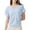 Light Blue, variant on SHITINN Women's Casual Loose Fit Round Neck Short Sleeve T Shirt with Back Cutout and Side Gather Women Short Sleeve Tops Women's Summer Tops Women's Blouses