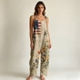 thumbnail image 3 of AJGRHE Jumpsuits for Women Wide Leg Jumpsuit Casual Loose Fit Overalls With Adjustable Straps For Summer Daily Wear Light Purple XXL, 3 of 9