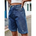 thumbnail image 6 of Women'S High Waist Long Jean Shorts for Women Ripped Distressed Jeans Short XXL, 6 of 10