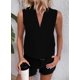 thumbnail image 3 of Camiseta sin mangas BLENCOT para mujer, cuello en V, sin mangas, verano, color negro L, 3 of 4