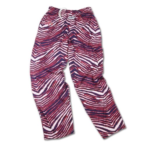 Atlanta Braves Zubaz Pants Navy Blue/Red