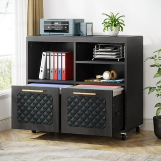 File Cabinet with Lock and Drawer, Mobile Lateral Filing Cabinet