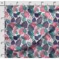 thumbnail image 2 of Soimoi Leaves Print,Cotton Poplin, Sewing Fabric Sold by The Yard 42 Inch Wide,Sewing Craft Quilting/Quilt Making Fabric, Purple, 2 of 5