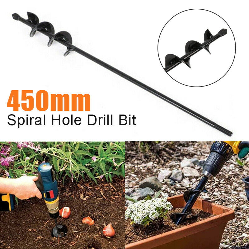 8 Sizes Planting Auger Spiral Hole Drill Bit For Garden Yard Earth Bulb Planters