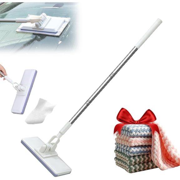 Disposable Dust Mop with 10 Reusable Cloths, 2026 New Lightweight Mini Mop, Convenient Flat Mop for Tight Spaces, Multipurpose Long Handle Mops for Home Cleaning