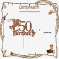 thumbnail image 3 of Decoración para tartas, diseño de Cowboy, 50 cumpleaños, carreras de caballos, color rosa, 3 of 6