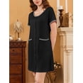 thumbnail image 2 of Ekouaer Nightgowns for Women 2 Pack Button Down Sleep Shirts Short Sleeve Nightshirt Sleepwear House Dress with Pockets, 2 of 6
