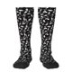 thumbnail image 1 of Fotbe Black White Leaves Calcetas Divertidas Estampadas para Hombre y Mujer, Calcetas de Algodón hasta la Rodilla para Caminar, Correr, Enfermería y Embarazo, 1 of 6