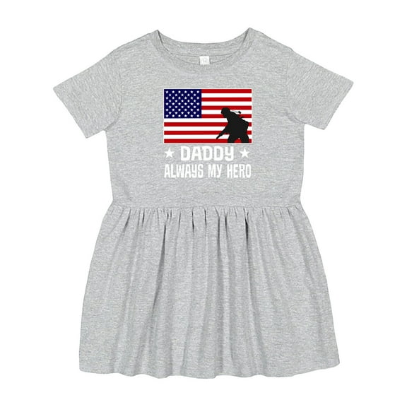 Inktastic Military Soldier Daddy Always My Hero Girls Toddler Dress