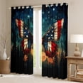 thumbnail image 2 of Homewish 3D Jungle Butterfly Black Out Curtains, Hunting Woodland Wildlife Curtains Pack of 2 (42x63 Each), American Flag Animal Bedroom Curtains, Living Room Curtains Decor, 2 of 6