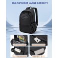 thumbnail image 3 of Mochila UPPACK de nailon negro impermeable para mujeres y hombres, 3 of 6