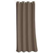 Opolski Grommet Curtain Solid Color Waterproof Polyester Sun Blocking Floor Drape for Outdoor