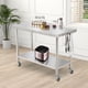 thumbnail image 2 of Yeshouse Mesa de acero inoxidable para preparación y trabajo con protector contra salpicaduras, mesa de cocina resistente con estante inferior ajustable y patas para restaurantes, hogares y hoteles, 2 of 6