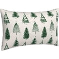 thumbnail image 5 of Christmas Pillow Covers 12x20 Inch Set of 2 Green Christmas Trees Throw Pillows Case,Holiday Outdoor Decorative Farmhouse Winter Decor Cushion Covers for Home Sofa Bed Couch, 5 of 6